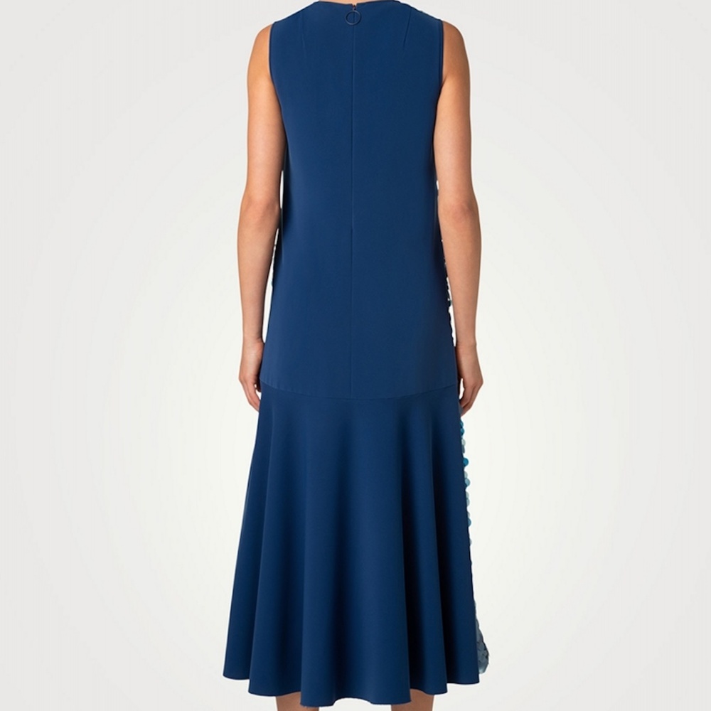 AKRIS PUNTO BLUE SEQUIN DRESS - Picture 3 of 4